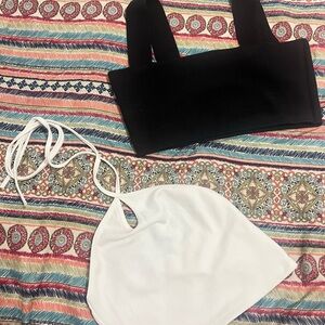 Zara Black and White Crop Tops